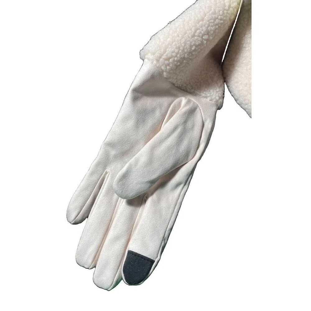 Kookaburra By Ugg NWT Large Ladies Pink Gloves Fluff Cuffs Smart Phone Fingertip